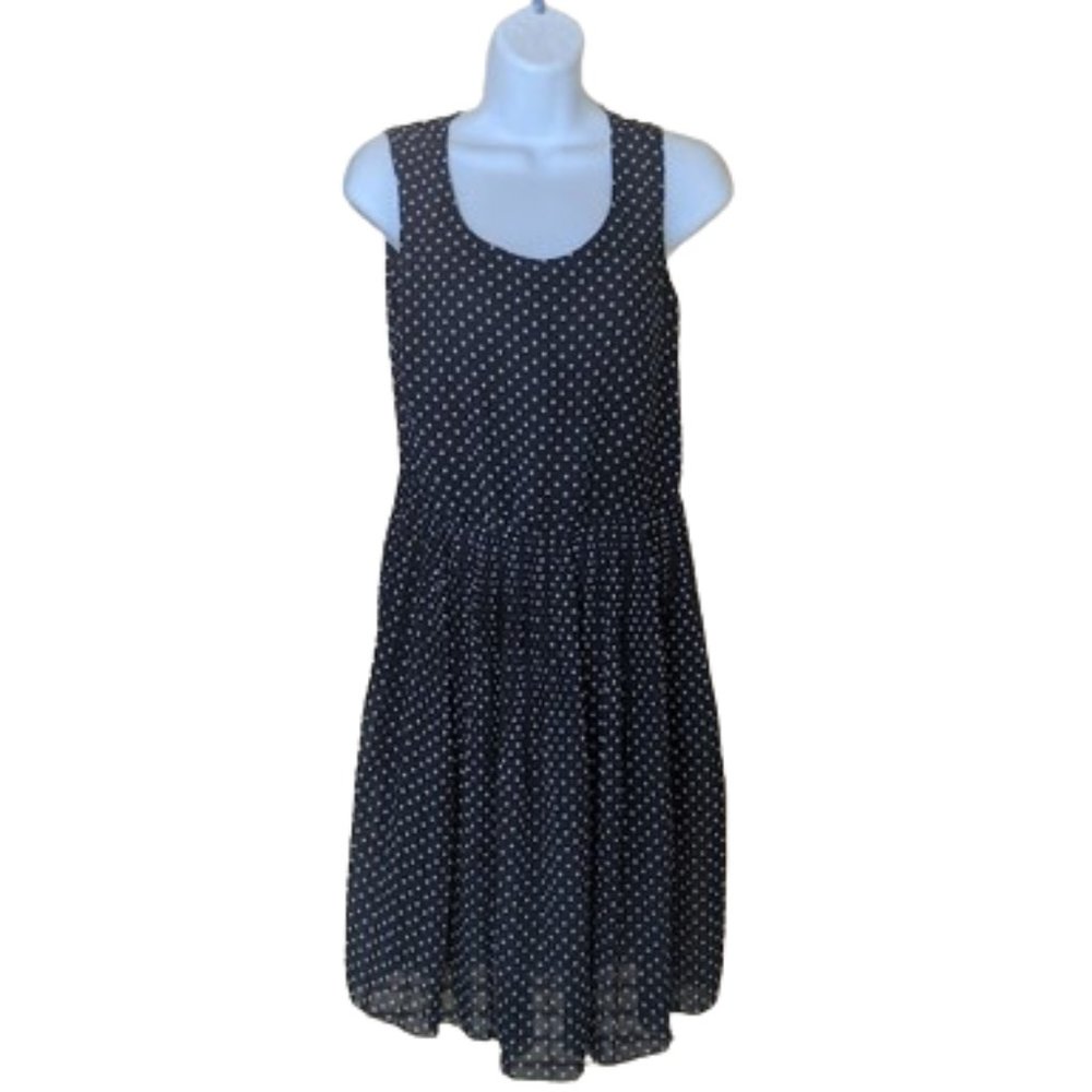 Black Polka Dots Fit and Flare Dress Size Small